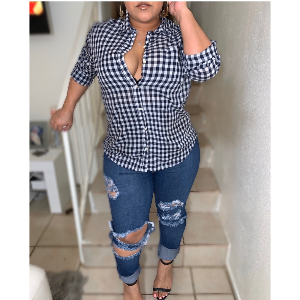 GAP gingham button down shirt